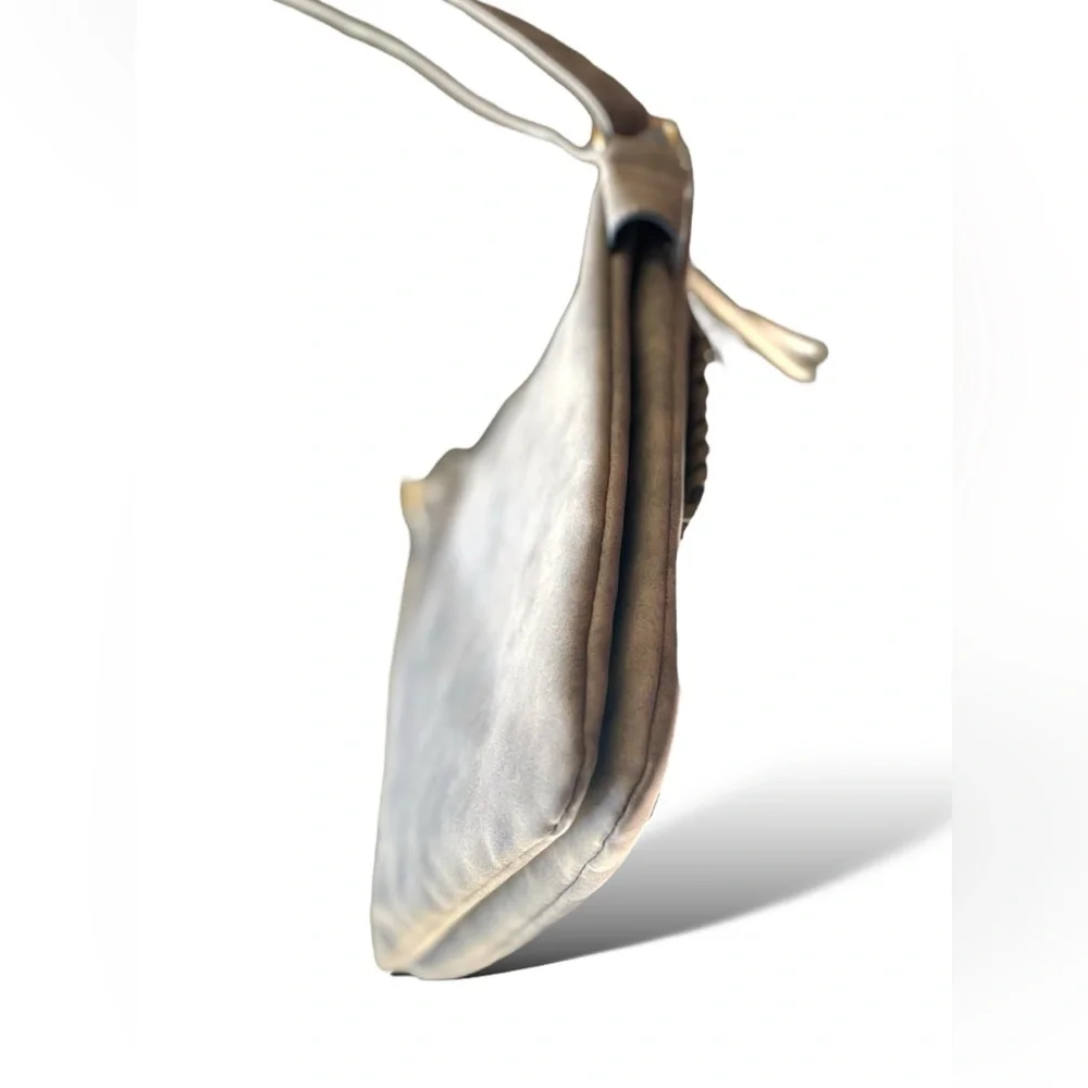 SOLD- VR NYC Braided O-Ring Messenger Crossbody Bag - Light Gray - Picture 8 of 16